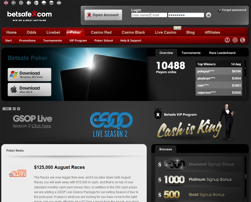 Betsafe Poker Black Bonus Code